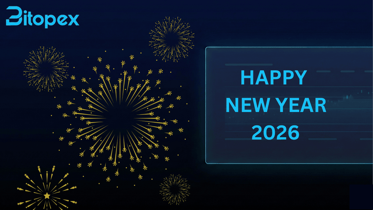 BitopexIO's tweet photo. 🎆 Happy New Year 2026 from Bitopex 🎆

A new year means new opportunities, new strategies, and smarter decisions.

Thank you to every trader who learned, traded, shared results, and grew with us this year. 2025 was about building the foundation. 2026 is about execution, discipline, and consistency. ⚡️

We’re excited to keep delivering
• beginner-friendly options trading
• real education, not hype
• transparent copytrading with track records
• professional tools for serious traders

Let’s make 2026 the year of better risk management, smarter trades, and long-term success 🚀

Wishing you clear charts, controlled risk, and steady growth.

Happy New Year 🥂
Your Team from Bitopex