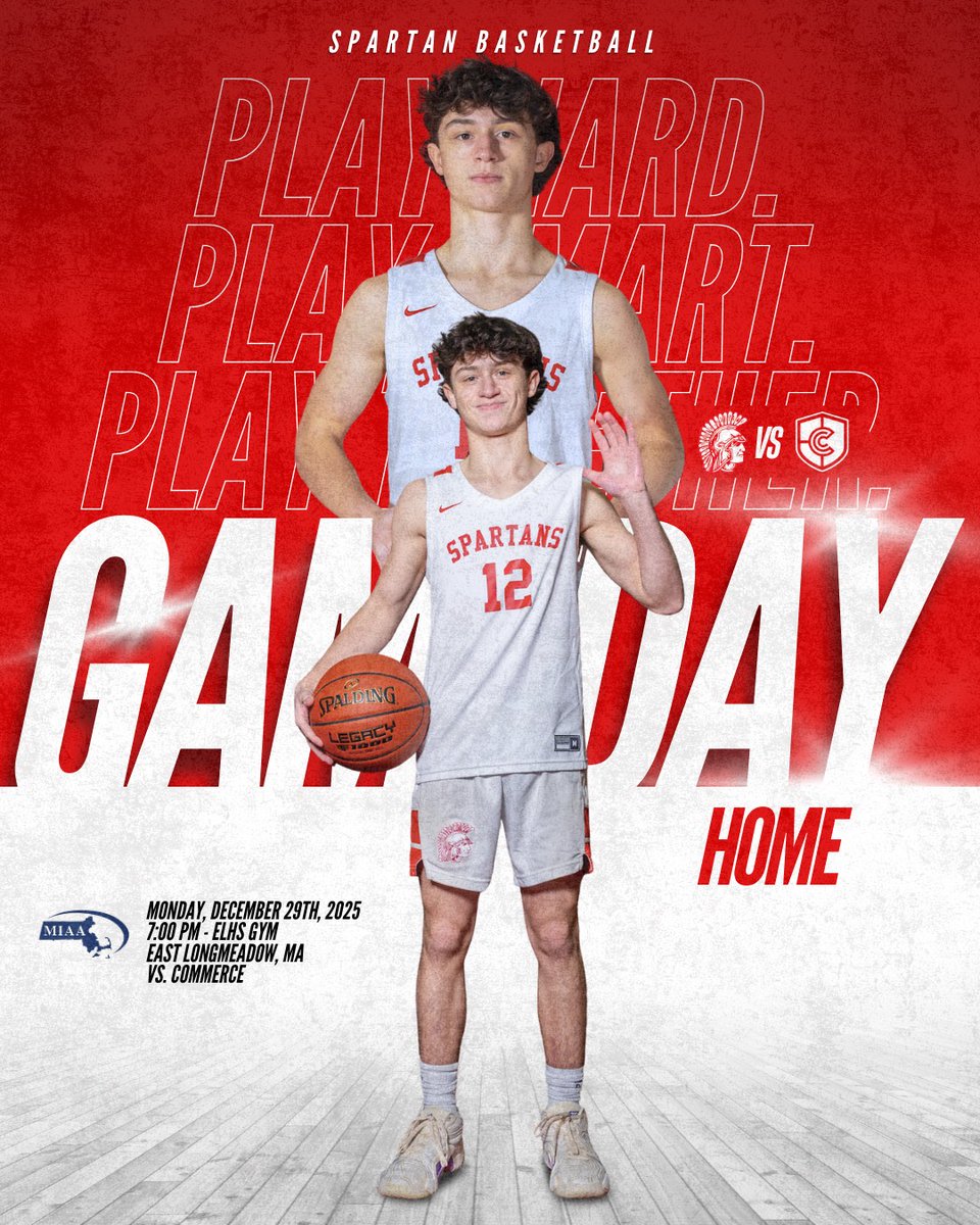 𝗚𝗔𝗠𝗘𝗗𝗔𝗬 ❄️

🆚 High School of Commerce
⏰ 7:00 PM
🏟️ ELHS Gymnasium

PHPSPT | #GoSpartans🔴🏀