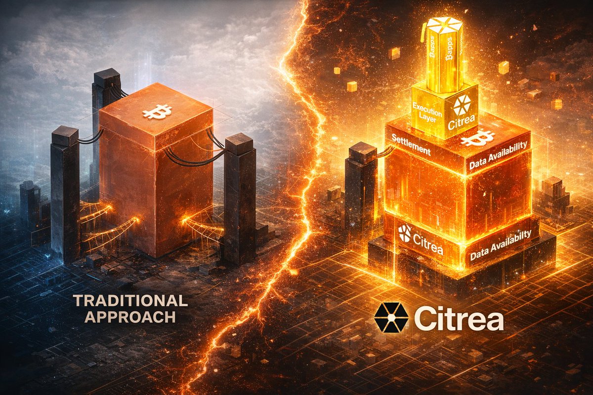 oxsanbi_'s tweet photo. What is @citrea_xyz ?
Modular world that uses Bitcoin as a data availability and settlement layer. Citrea provides full Bitcoin security by using Bitcoin blockspace efficiently with ZK proofs. ๐๐
#citrea #bapps #zkrollup https://t.co/TQKKt9Pms3