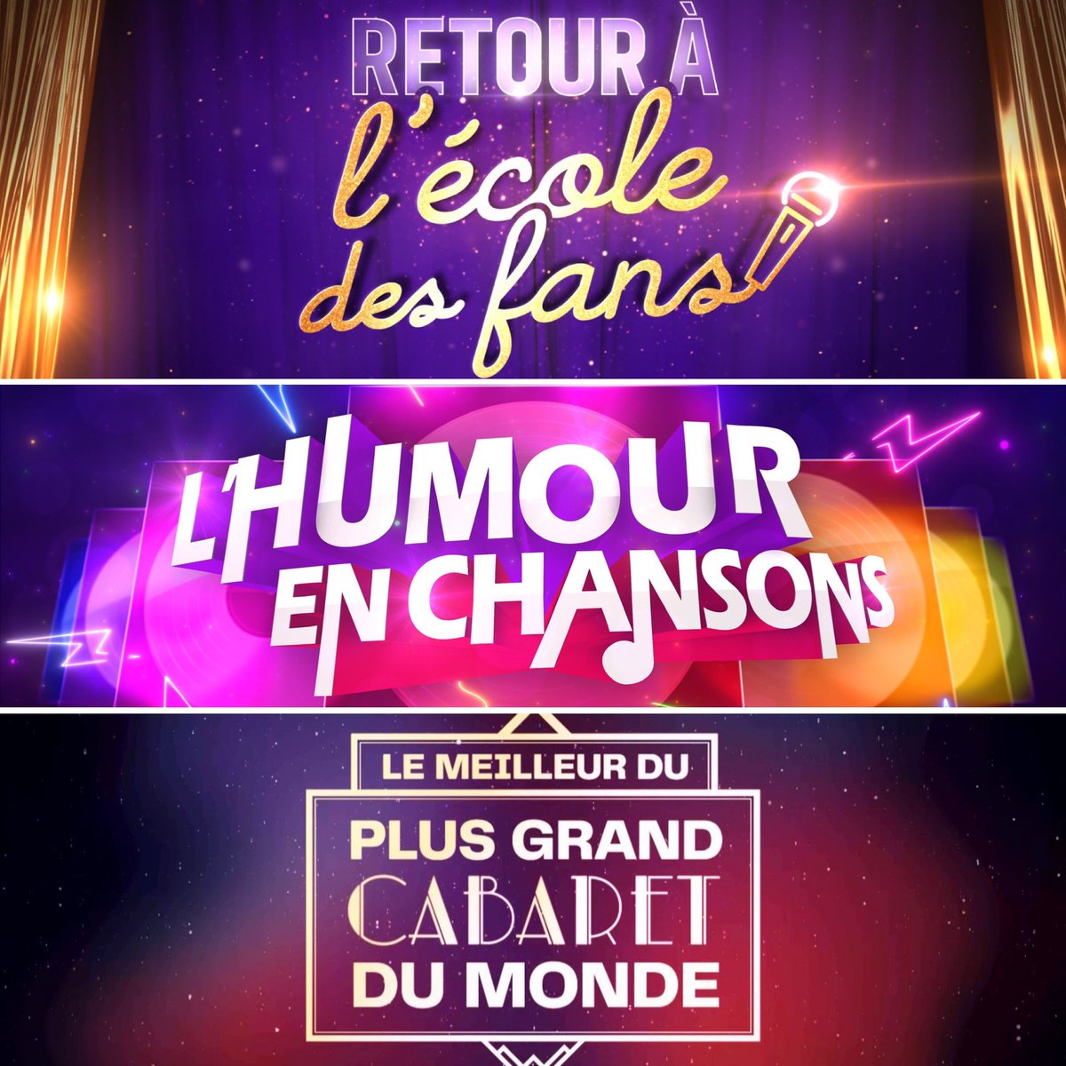 DDjaoui's tweet photo. Belle semaine devant les programmes de @NewstartProd 🤩

👉Mardi sur @CStar : « Retour à l’école des fans » Volume 2 + Volume 1

👉Vendredi sur @CStar : « L’humour en chansons » + « Voici l’année people 2025 »

👉Samedi sur @gulli : « Le meilleur du Plus Grand Cabaret du Monde » https://t.co/r9pw19yYLP