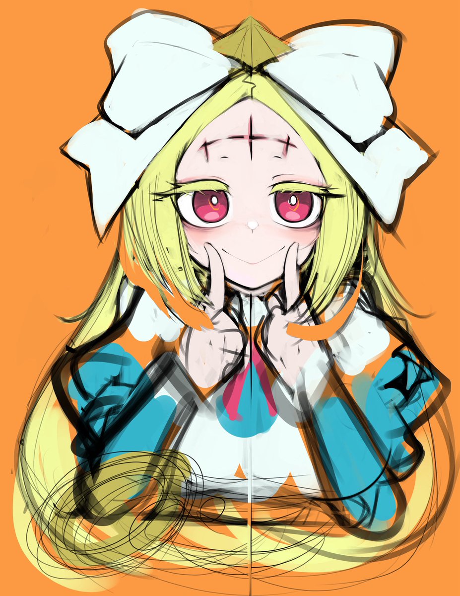 アリスちゃんステッカー第三弾ラフ
もっとベーゼちゃんやレオちゃんみたいに下衆い(?)顔させたい…難しい… 