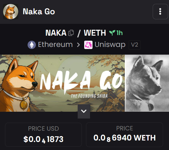 nakago_eth's tweet photo. 🔥 Dexscreener Updated! 🔥

https://t.co/LBm3XhqKXw https://t.co/K2LkVD2Oft