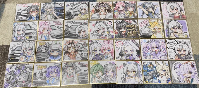 今回もめっちゃ色紙描いた!!
たくさんのリクエストありがとうございます🙇‍♂️
リクエストされた方は取り置きしてますのでスペースに来た際はお声掛けください〜! 