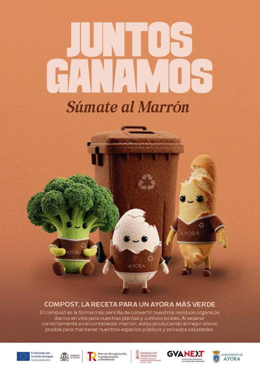 Implantación de nuevas recogidas separadas, especialmente biorresiduos, y mejora de las existentes
➡️Consulta toda la información del plan en: ayora.es/es/noticia/imp…