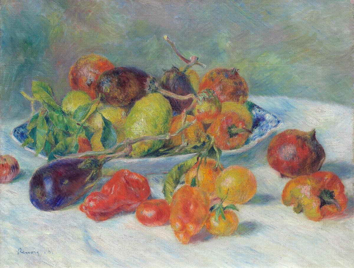 fruit still life paintings by pierre-auguste renoir (1841-1919)