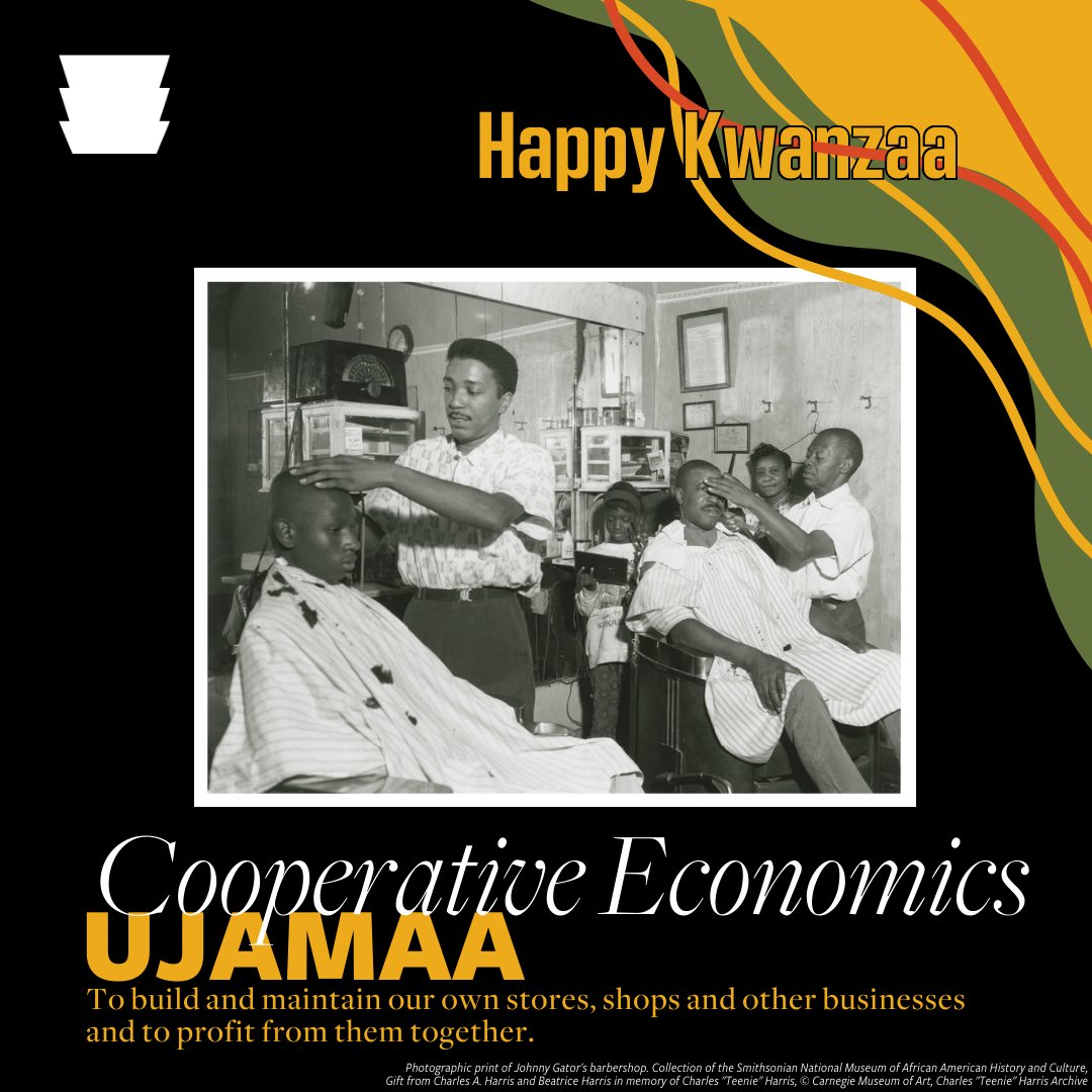 Habari Gani? 

Ujamaa! 

It's the 4th day of #Kwanzaa, and today's principle is Cooperative Economics. Did you know "Kawaida" is the philosophy of cultural nationalism that forms the basis for the development of Kwanzaa? More: nmaahc.si.edu/kwanzaa
