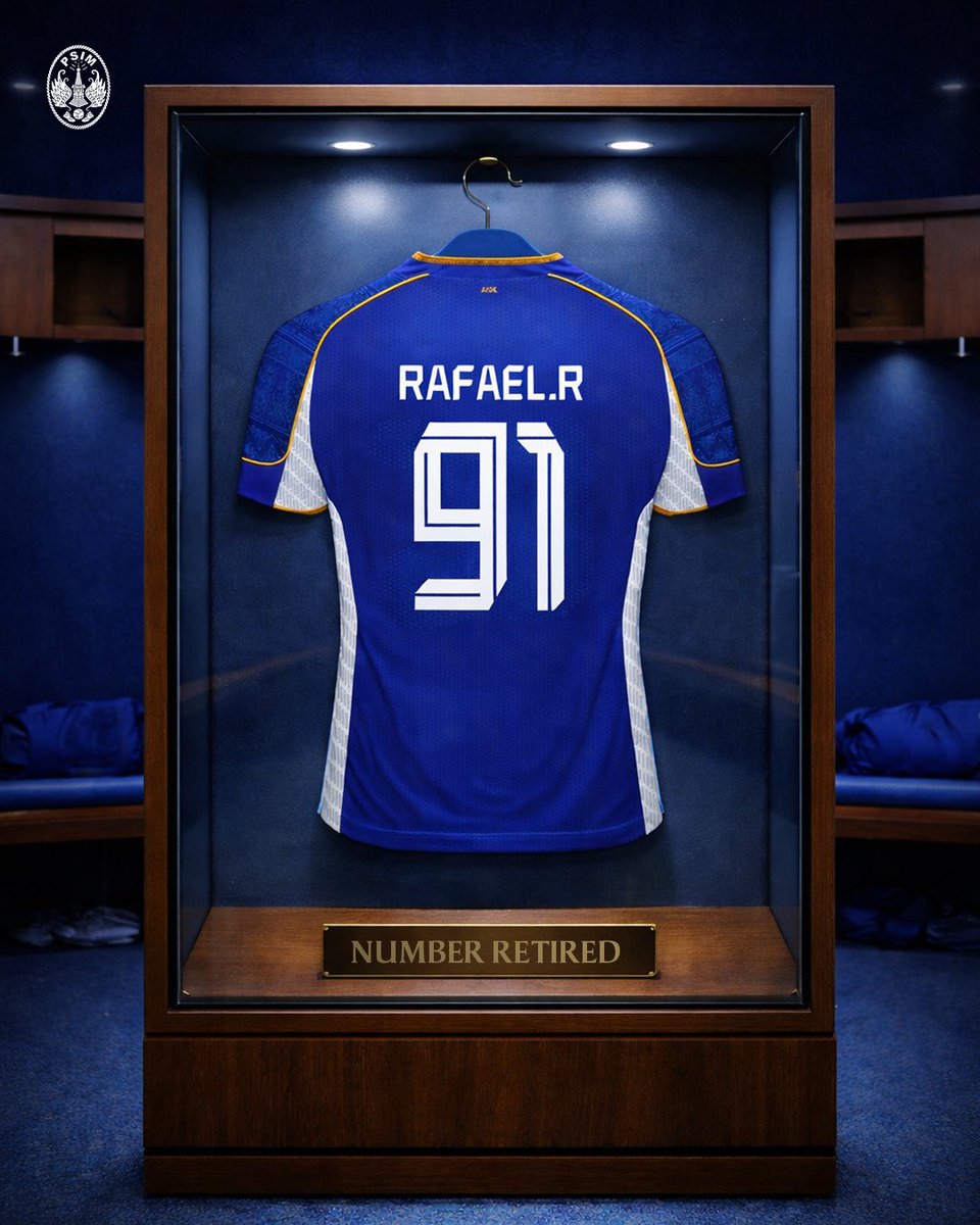 The number is retired, the legacy lives on.

PSIM Jogja announce that the number 91 shirt is permanently retired in honour of Rafael de Sa Rodrigues.

#PSIMJogja
#StrongerThanEver