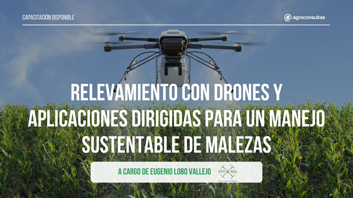 Información práctica y actualizada para tomar mejores decisiones 🚀

🙋‍♂️Eugenio Lobo Vallejo
🛰️Se enfoca en el uso de drones para el relevamiento de imágenes y su aplicación en la agricultura, con un énfasis particular en el manejo sostenible de malezas

👉🏻 agroconsultas.online/9bRBFH