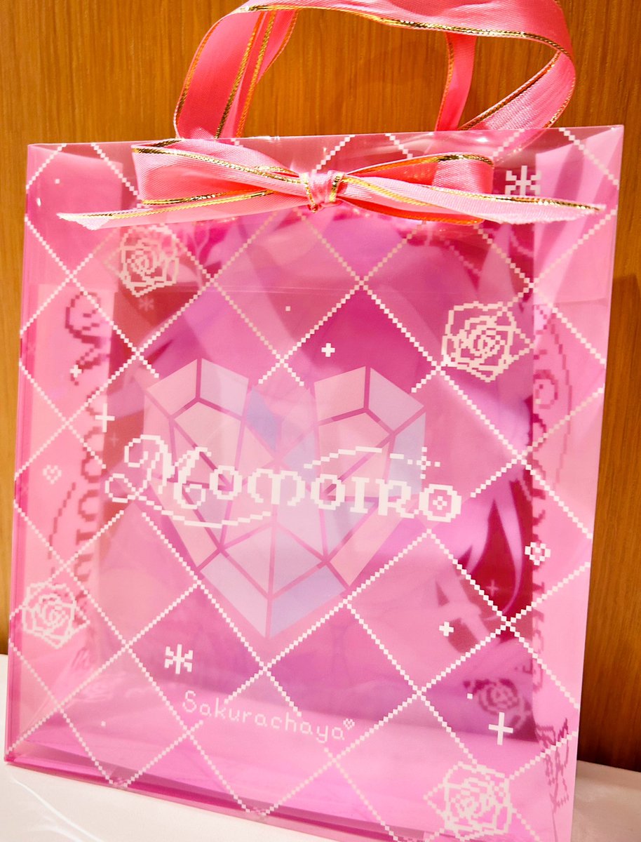 セット用の紙袋💖 透明＆ピンクリボンでめちゃくちゃ可愛い仕上がり