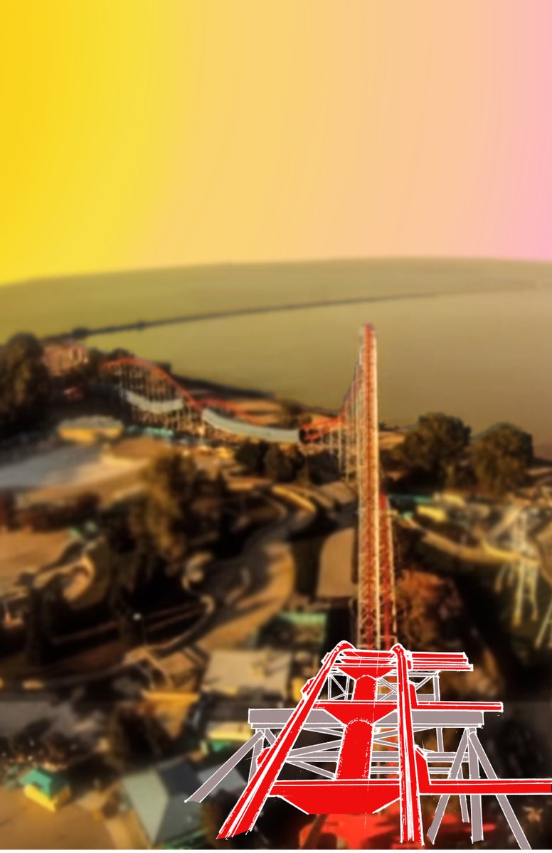 2. Magnum XL 200
The Magnum XL-200 is what you think of when seeing the quintessential stock photo image of everything a roller coaster should be. Its hills jackknifed through the sunset. Blood on the tracks. A threaded red edging the delicate wiry truss. The horizon only a