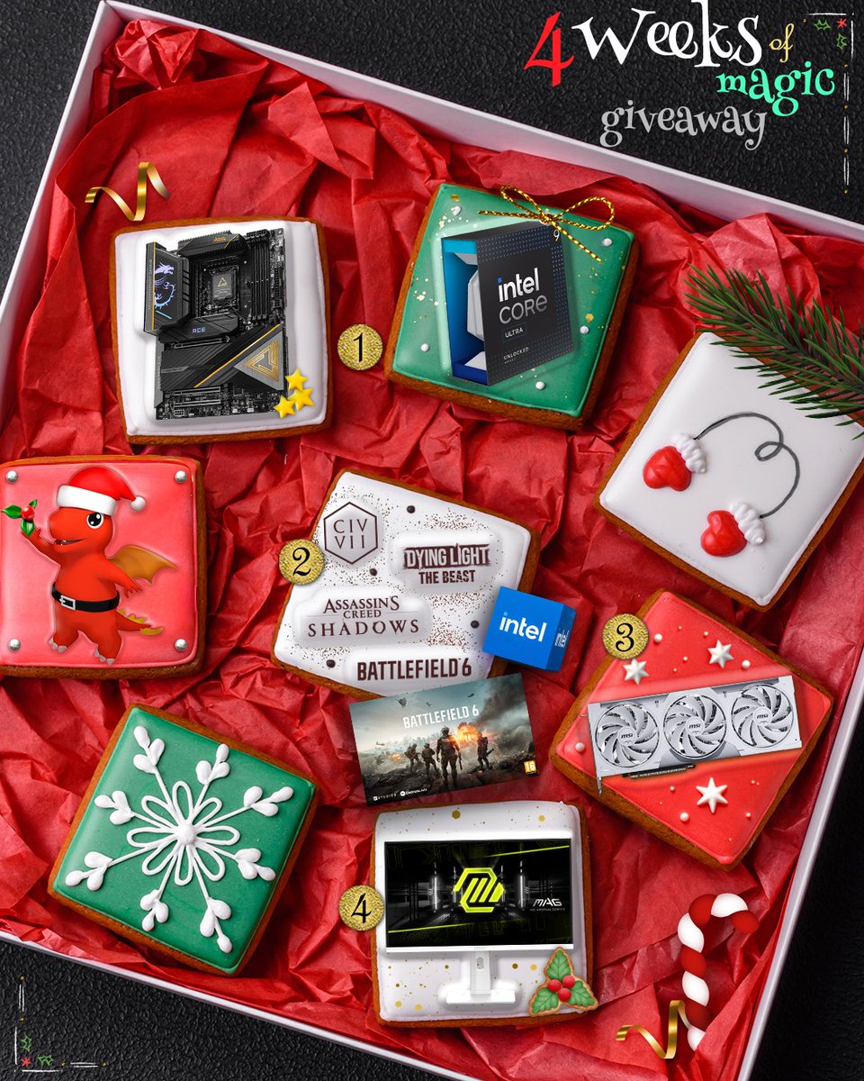 MSI__UK's tweet image. [Ends soon!] 🎁 MSI Magic Calendar Giveaway 🎄
⭐ Week 4 Surprise (1 Winner) ⭐
MAG 274PFW Gaming Monitor — a 180Hz refresh rate gaming monitor with a sleek white design. (Learn more: msi.gm/S8843719)

Don’t miss your chance to unwrap some gaming magic this holiday…