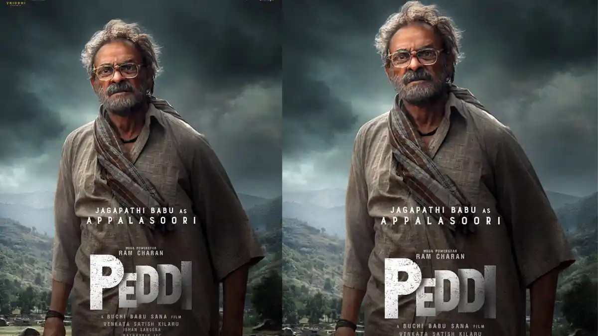 Jagapathi babu look from #Peddi movie, image size:1200x675