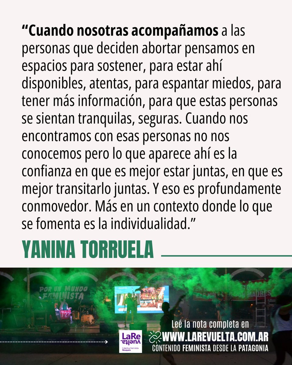 Tres feministas socorristas, comparten lo que para ellas significa cuidar la ley más luchada y exigida de la historia argentina: la Ley IVE

✍Por Emiliana Cortona <a href="/emilianacortona/">Emiliana Cortona</a>

🔗larevuelta.com.ar/2025/12/29/a-c…

💜Contenido Feminista desde la Patagonia💚