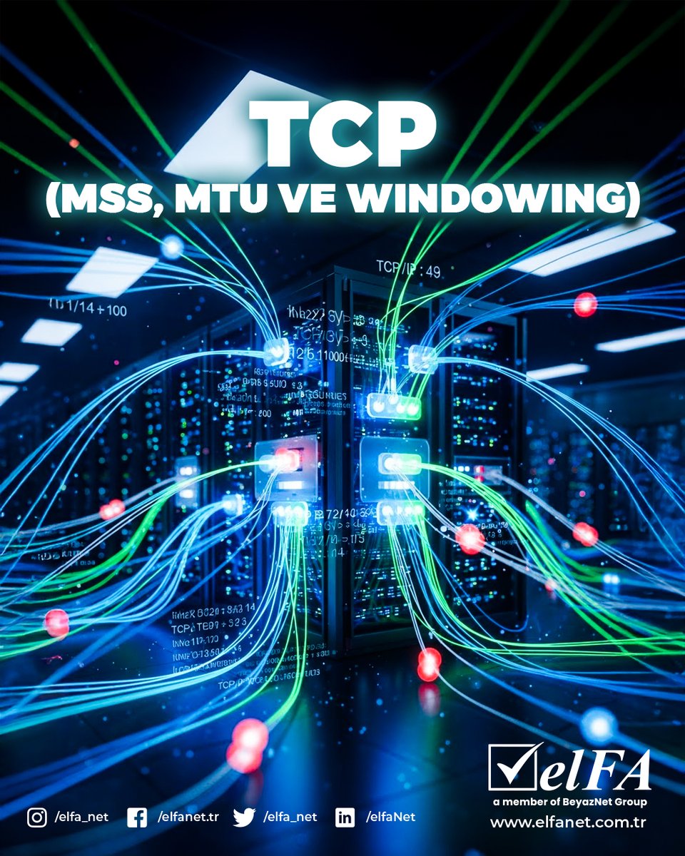 MSS, MTU ve Windowing gibi kavramların gerçek hayatta ağ performansını nasıl etkilediğini, FortiGate örnekleriyle ele aldığımız makalemizi okumak için web sitemizi ziyaret edebilirsiniz.

🌐elfanet.com.tr
📃elfanet.com.tr/tr/main/articl…

#ElfaNet #tcp