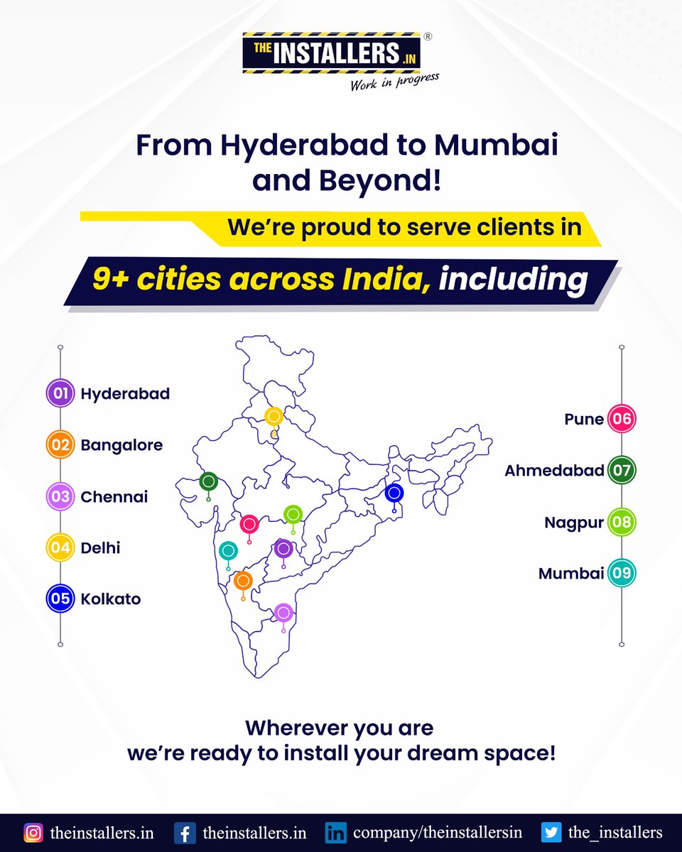 The_Installers's tweet photo. Installing excellence across India—one city at a time.
Wherever you are, The Installers are ready.
📞 +91 81069 44882
🌐 https://t.co/dw0tfpPNLG
#TheInstallers #PanIndiaServices #InstallationExperts #AcrossIndia #InteriorInstallation #ProfessionalInstallers #WorkInProgress https://t.co/NCElICdW9Z