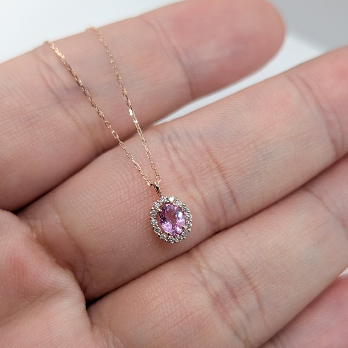 K18PGパパラチアサファイアペンダント