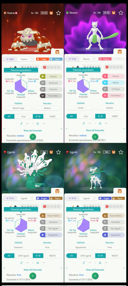 VictyLusi494's tweet photo. 🎁✨Sorteo HOME Shinies✨🎁

RT para participar

3 Ganadores🎉

Premio: 2 Pokémon de las imágenes a elegir para mandar a ZA en un futuro🎁

⚠️Son copias pero con datos diferentes (Salvo Darkrai) para no ser idénticos entre sí⚠️

Termina Miércoles 31⏳

Suerte 🍀 https://t.co/1lNtFaOoSZ