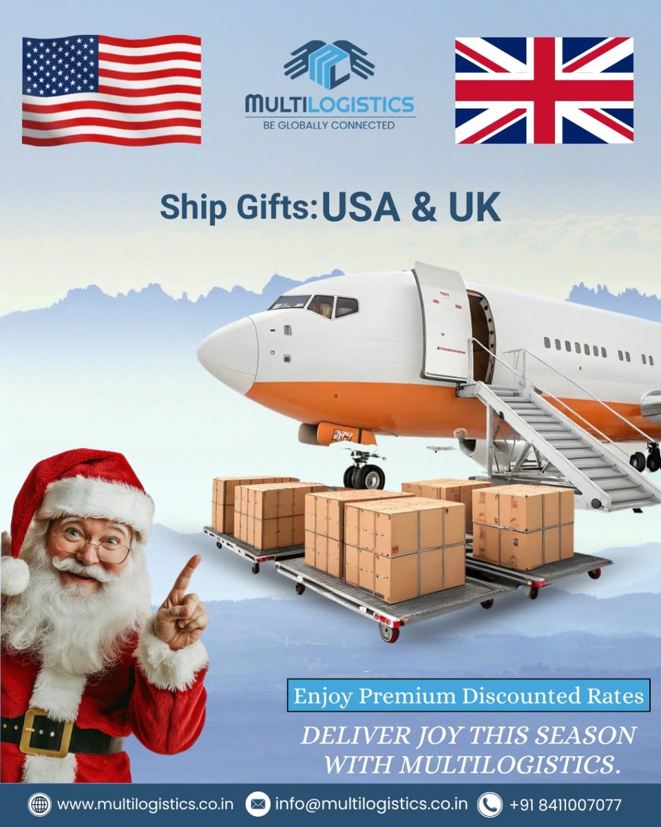 multilog22's tweet photo. Ship New Year to the USA &amp; UK with Multilogistics!

https://t.co/X3l2jl8vPq
info@multilogistics.co.in
+918411007077

#Multilogistics #USA #UK #GiftShipping #NewYear2026 #InternationalDelivery #FreightForwarding #AirFreight #GlobalShipping #CargoServices #FastDelivery https://t.co/bmH45bOA25