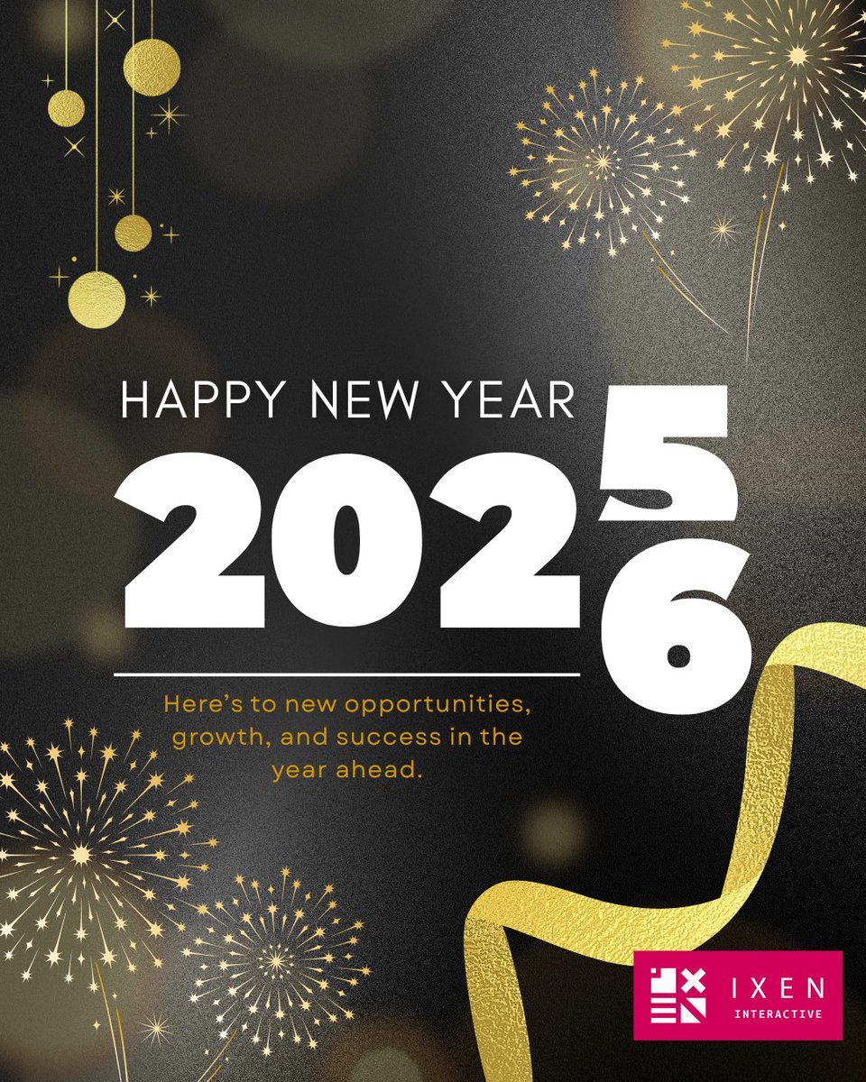 IXENInteractive's tweet photo. ✨ Welcome 2026! As we step into a new year, we’re excited for fresh ideas, stronger partnerships, and meaningful growth ahead.

Thank you for being part of our journey, here’s to a successful year together.

#HappyNewYear2026 #IXENInteractive https://t.co/fQpRWxZ3bY