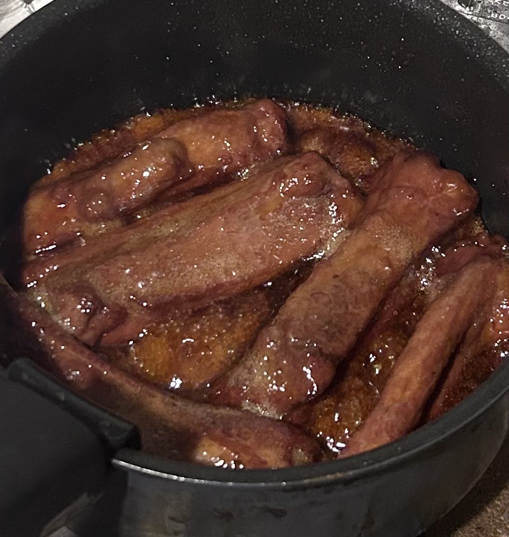 スペアリブページ スペアリブのスパイシー黒酢蜂蜜焼き 作り方 レシピ - クッキング