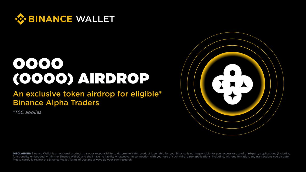 Binance Alpha will be the first platform to feature oooo (OOOO) on December  30. Eligible users can claim their airdrop using Binance Alpha Points on  the Alpha Events page once trading opens.