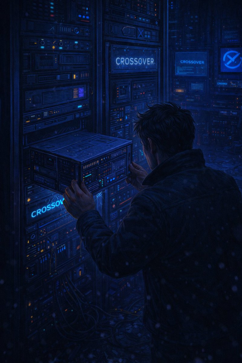 Crossovrtokn's tweet photo. Solana can talk about all of the cool things that are coming to the blockchain, but without infrastructure they're running the entire blockchain on dial-up connections. 

Crossover is working to change that. Big things coming in 2026. Share the project on X. Spread the word. https://t.co/CIRr5goqne
