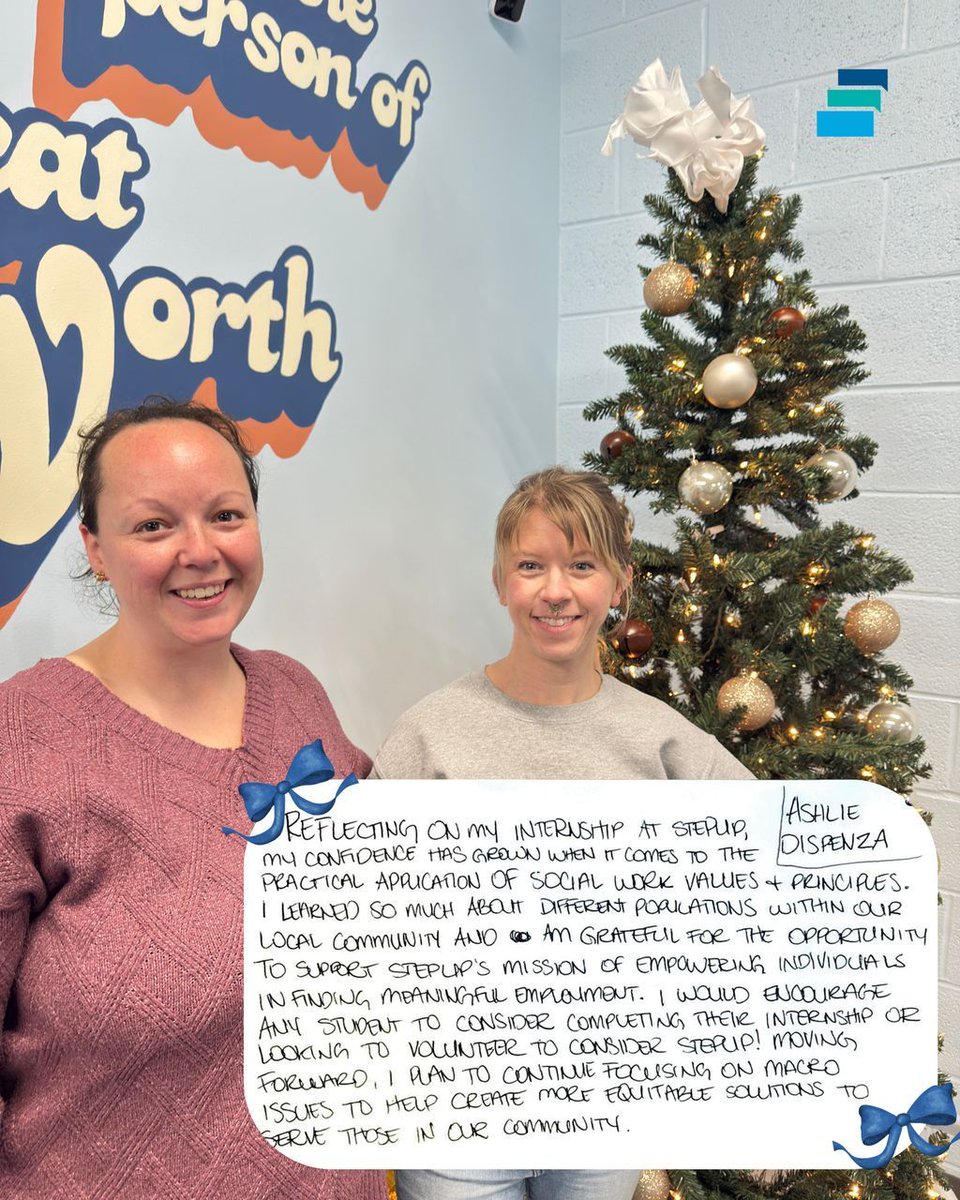 StepUpILM's tweet image. We were truly moved by the words our interns, Ashlie and Rhi, shared as they wrapped up their time with StepUp Wilmington. “Their faith in me &amp;amp; ability to do the work is a feeling that will always stay with me.” Grateful for an incredible community. Happy New Year. 🤍