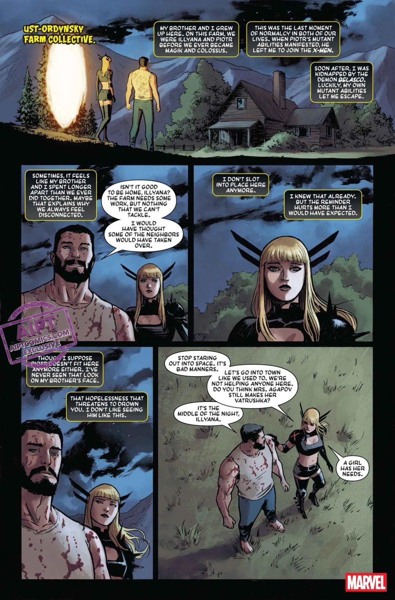 mvrtxin's tweet image. Magik &amp;amp; Colossus #1 PREVIEW 
#xspoilers