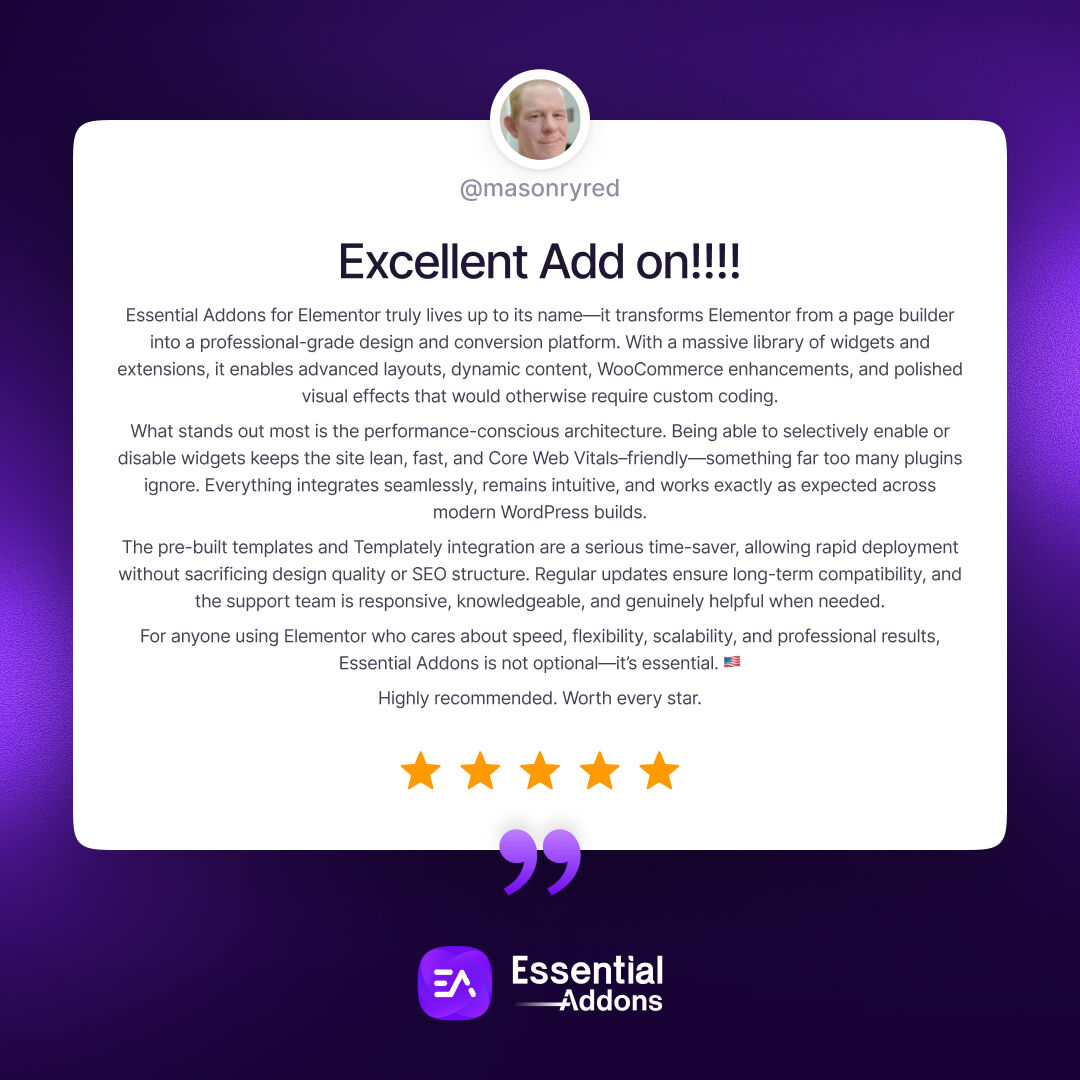 Essential Addons For Elementor tweet media