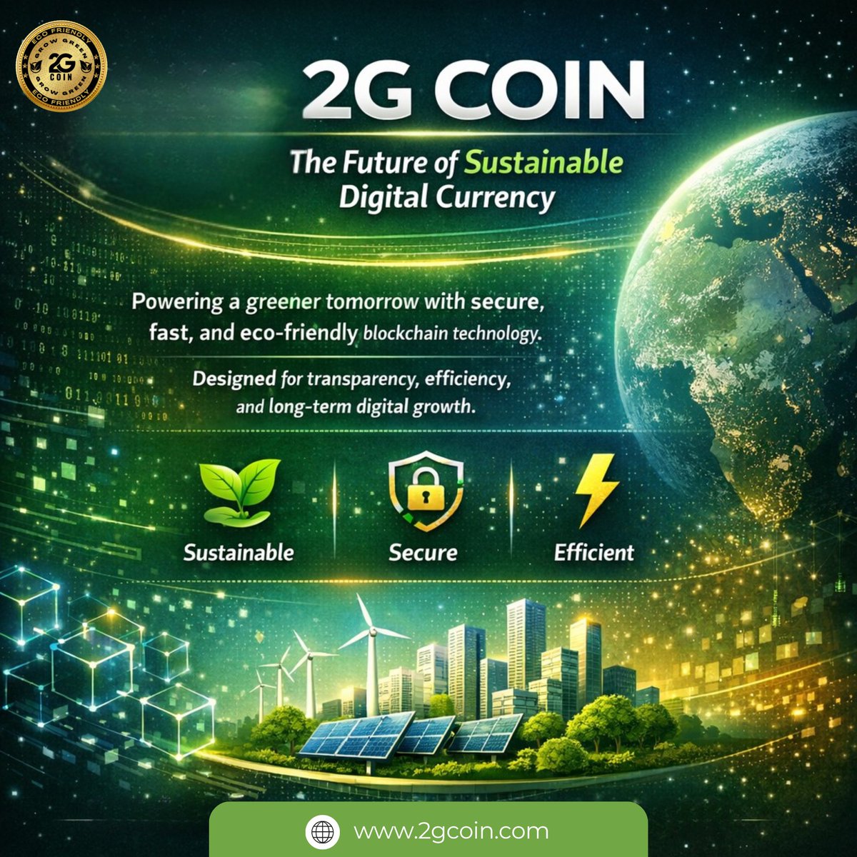 🌱 2G COIN – The Future of Sustainable Digital Currency Secure, fast &amp; eco-friendly blockchain technology powering a greener tomorrow.
Built for transparency, efficiency &amp; long-term growth.
💚 Sustainable | 🔐 Secure | ⚡ Efficient

#2GCoin #GreenCrypto #Blockchain