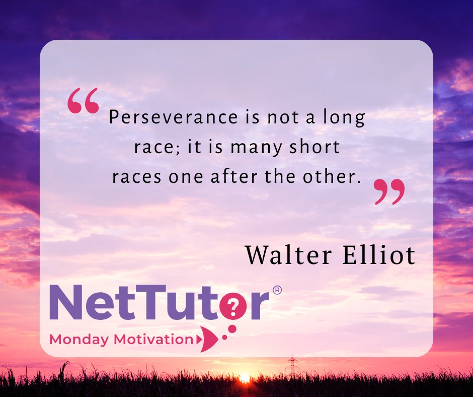 Achieve greatness one small victory at a time. #NetTutor #MondayMotivation #Perseverance #KeepMoving