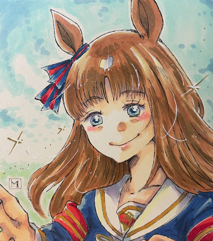 ウマ娘 #グラスワンダー #C107 色紙