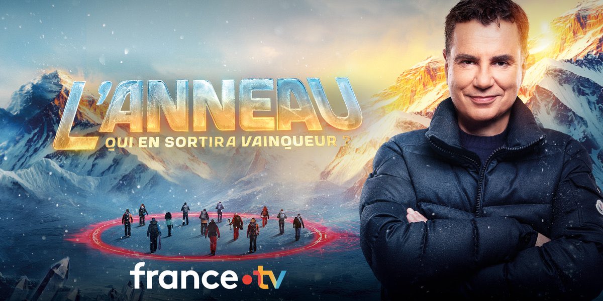 Retrouvez à partir de mardi 30 décembre l’#Anneau sur #France2 et <a href="/FranceTV/">France tv</a> 
Premier jeu d’aventure se déroulant en haute montagne, animé par <a href="/LLuyat/">Laurent Luyat</a> avec 13 candidats. Qui en sortira vainqueur?
Une création 100% française de <a href="/2p2l/">2p2l</a> et #FrenchTv