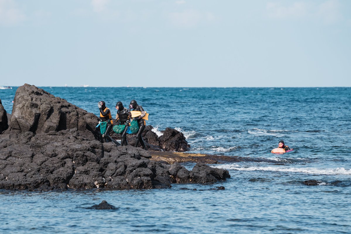 见到了活的海女，本来还打算早点回城山看海女表演。。。世界文化遗产见识+1