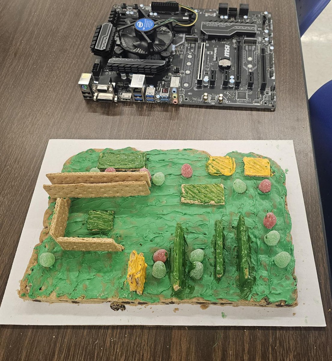 Not your average gingerbread houses. Students in the Electronic and Computer Technology program at the Bohlen Technical Center built these gingerbread houses to match computer mother boards. #caringconfidentunited #boces #gingerbreadhouses