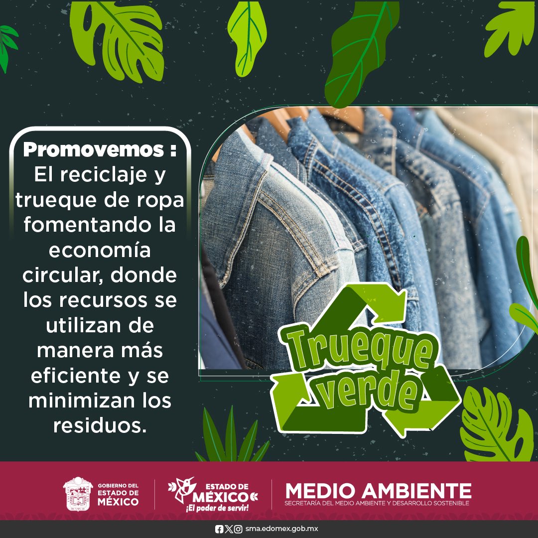 alhely_arronis's tweet photo. A través del #TruequeVerde, promovemos el reciclaje y el intercambio de ropa como una acción que impulsa la economía circular, alargar la vida útil de los productos y reducir la generación de residuos.
#ElPoderDeServir https://t.co/bxAdyxju88