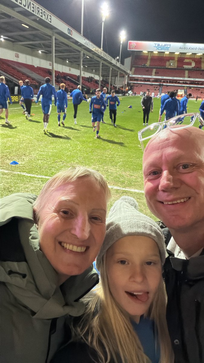 john_pett's tweet photo. Watching @Pettzsta play for @OfficialOAFC away on a cold Xmas Monday night in Walsall …. That’s what you call commitment or as I say a romantic night out with the wife @kerrilendon https://t.co/VQ7jT1HlS0