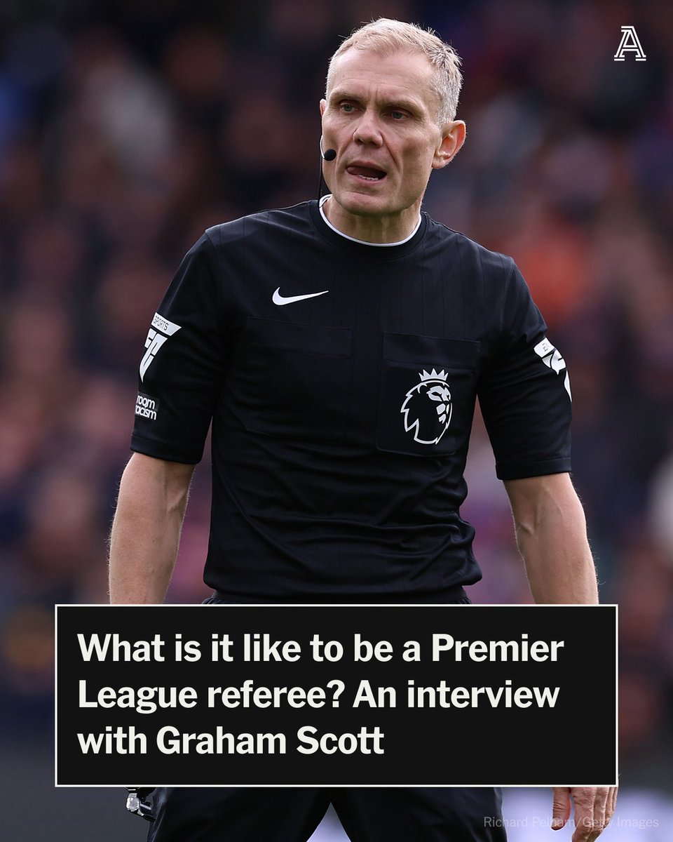 TheAthleticFC's tweet image. Graham Scott was a Premier League referee for a decade.

He sat down with @TBurrows16 to discuss:

▪️ Handling abuse
▪️ Why he wouldn’t allow for ref post-match interviews
▪️ Never being trained for fourth official role
▪️ Feeling “rinsed” after VAR game

🔗…