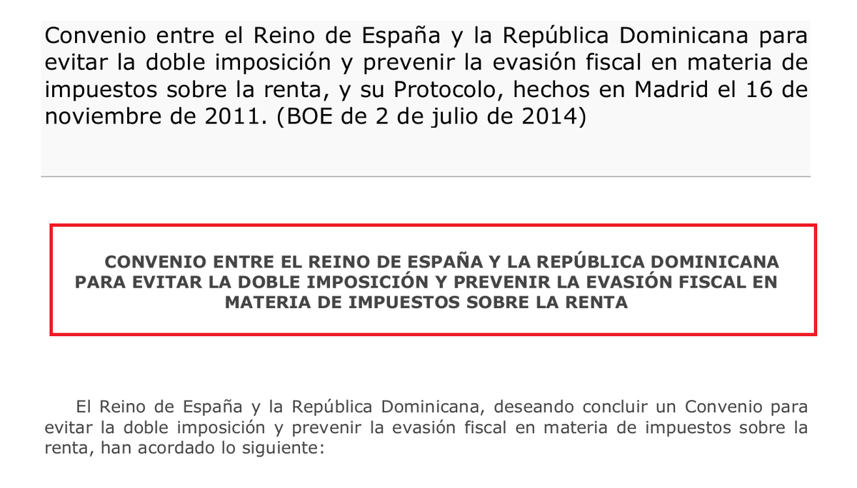 GuillermoRocaf1's tweet photo. #ESCANDALAZO🎯: La OLIGARQUÍA del @PSOE sólo PAGA IMPUESTOS en REPÚBLICA DOMINICANA, convertida en un PARAÍSO FISCAL donde esconden su CORRUPCIÓN 👇😱

La Oligarquía de ZAPATERO por medio de la Agencia Tributaria inventó el concepto fiscal de "centro de intereses vitales" para permitir la exoneración del pago de impuestos en España aunque vivan aquí la mayoría del año ⚠️

Basta con tener amigos en Republica Dominicana, una vivienda permanente "a disposición" (aunque no se viva allí más de la mitad del año como se exige en condiciones normales) y múltiples negocios en la Isla Dominicana para tener la RESIDENCIA FISCAL en República dominicana 🎯

Véanlo Ustedes mismos en el artículo 4 del convenio fiscal entre España y República Dominicana firmado cuatro días antes de que el @PSOE perdiera las elecciones del 2011 tras arruinar a España.

En esta situación estarían varios OLIGARCAS socialistas, siendo el más caracterizado Pepe Bono. También los HIDALGO (los del rescate de Air Europa)

¿Tienen ya @sanchezcastejon y Begoña su VIVIENDA permanente a su disposición y sus negocios en la República Dominicana? 🧐

¿Qué papel tienen aquí los más de 60 viajes secretos del FALCON de Pedro Sánchez a la República Dominicana? ¿Han estado trasladando a ese país en el Falcón sus "intereses vitales"?

Queremos RESPUESTAS YA! 👊

https://t.co/kigfalEhAx