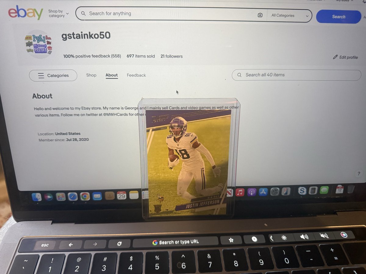 MWHCards's tweet photo. 🚨SOLD🚨 Justin Jefferson RC https://t.co/QW8zxdu7Bf