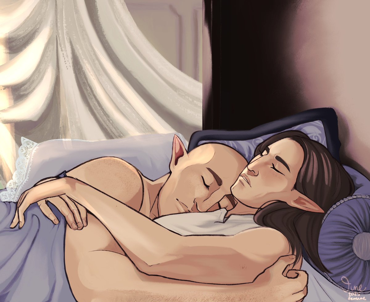 fenvune's tweet image. don’t wake bro up he’s right where he wants to be #dragonage #solavellan