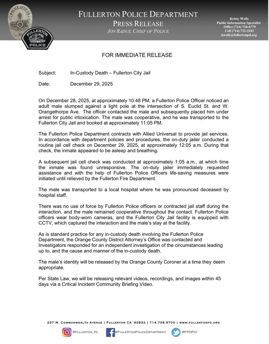 Fullerton PD tweet media