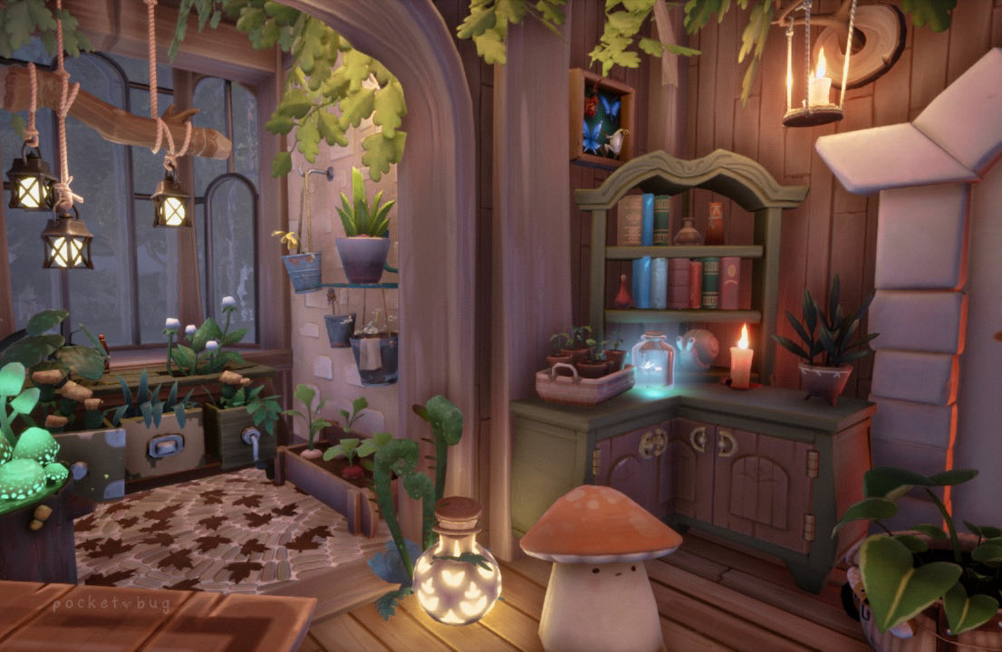 Plant room details 🪴 #palia