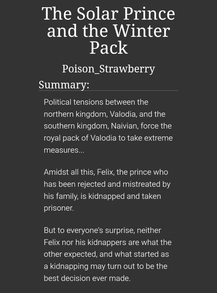 The Solar Prince and the Winter Pack

♡ Explicit
♡ 5KZ
♡ chnlx, OT8
♡ 27,1k words - 10 chapters + 1 Epilogue 
♡ Written for <a href="/bi_flx/">gen 🔞 🐺🐥</a> as part of <a href="/FTHKPOP/">FTH K-pop ❤️</a> 2025 

♡archiveofourown.org/works/76662606…