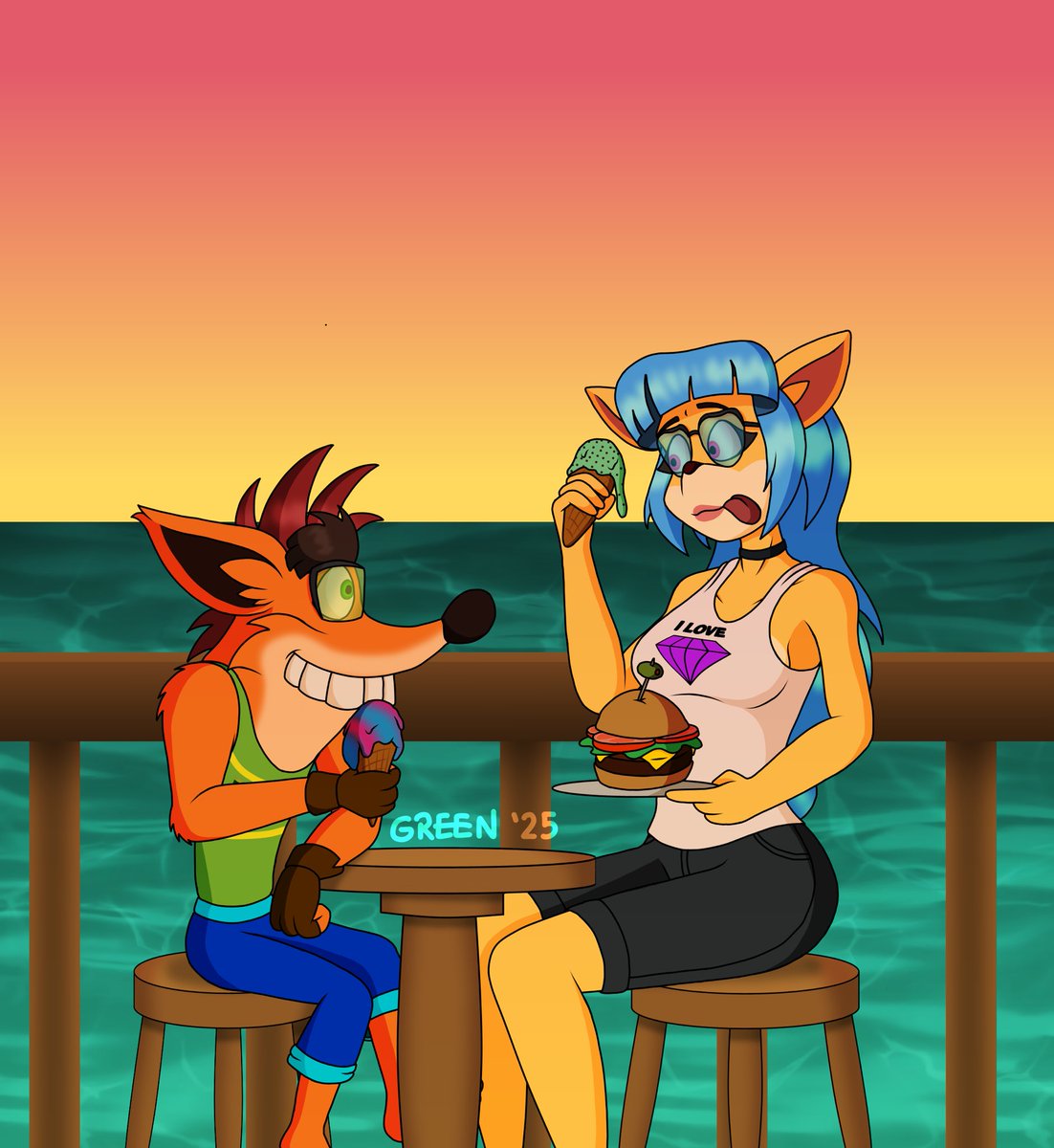🍦 Ice cream by the sea 🍦

My half of an art trade with my friend <a href="/Raiin_Knight/">Rain Knight | Comissions Open (4/6 Slots)</a> 

#CrashBandicoot #fanart #MegumiBandicoot #FakeCrash