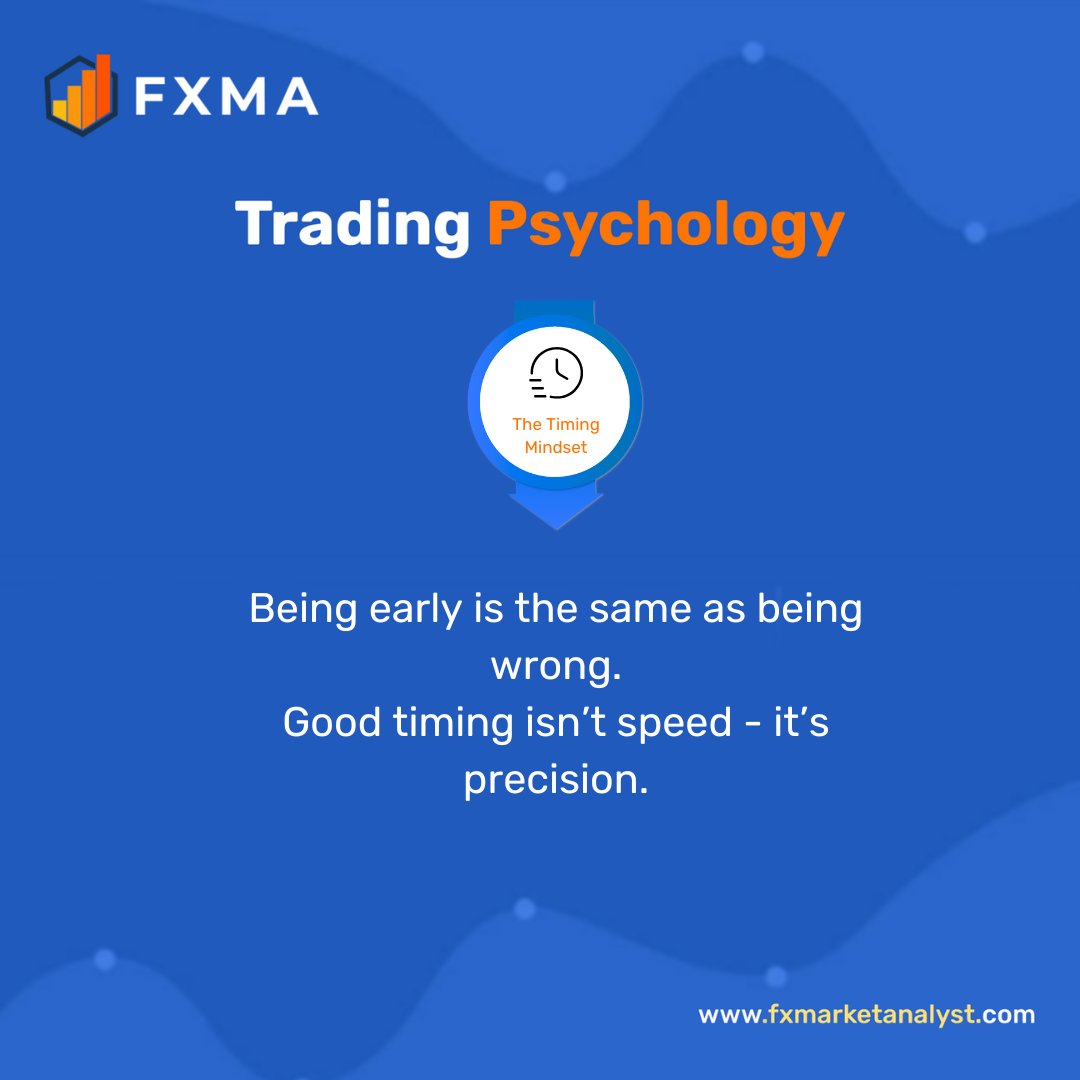 fxmarketanalyst's tweet photo. 🎯 The Timing Mindset ⏱️
Great trades aren’t rushed - they’re waited for.
Timing isn’t about speed, it’s about precision and patience.
#TradingPsychology #TraderMindset #TimingIsEverything #ForexWisdom #Consistency https://t.co/68V51d69Lo