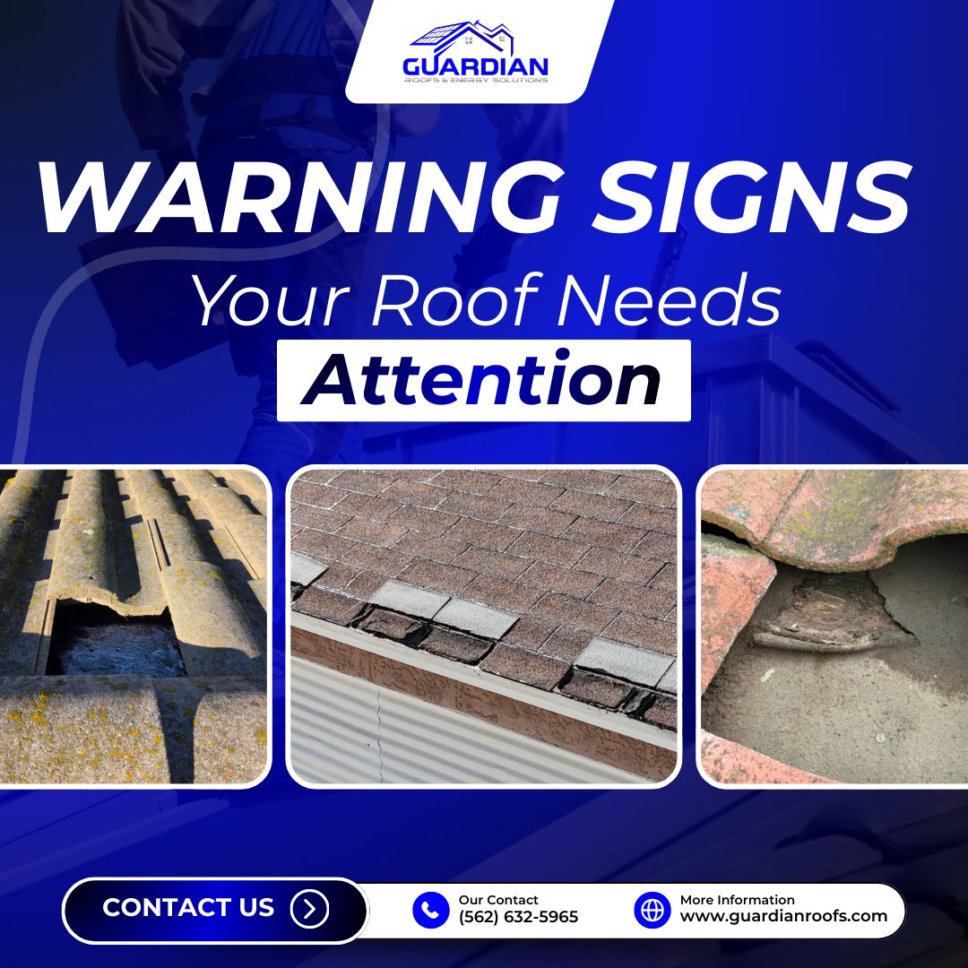 guardianroofCA's tweet image. 🚨 Roof warning signs: curling, cracked, or missing shingles &amp;amp; moss growth! Don’t wait—small issues can become costly. 

Contact Guardian Roofs for a FREE roof or solar estimate! 🏚️🛠️☀️

#RoofCheck #GuardianRoofs #RoofingExperts #HomeCare #ResidentialRoofing #CommercialRoofing