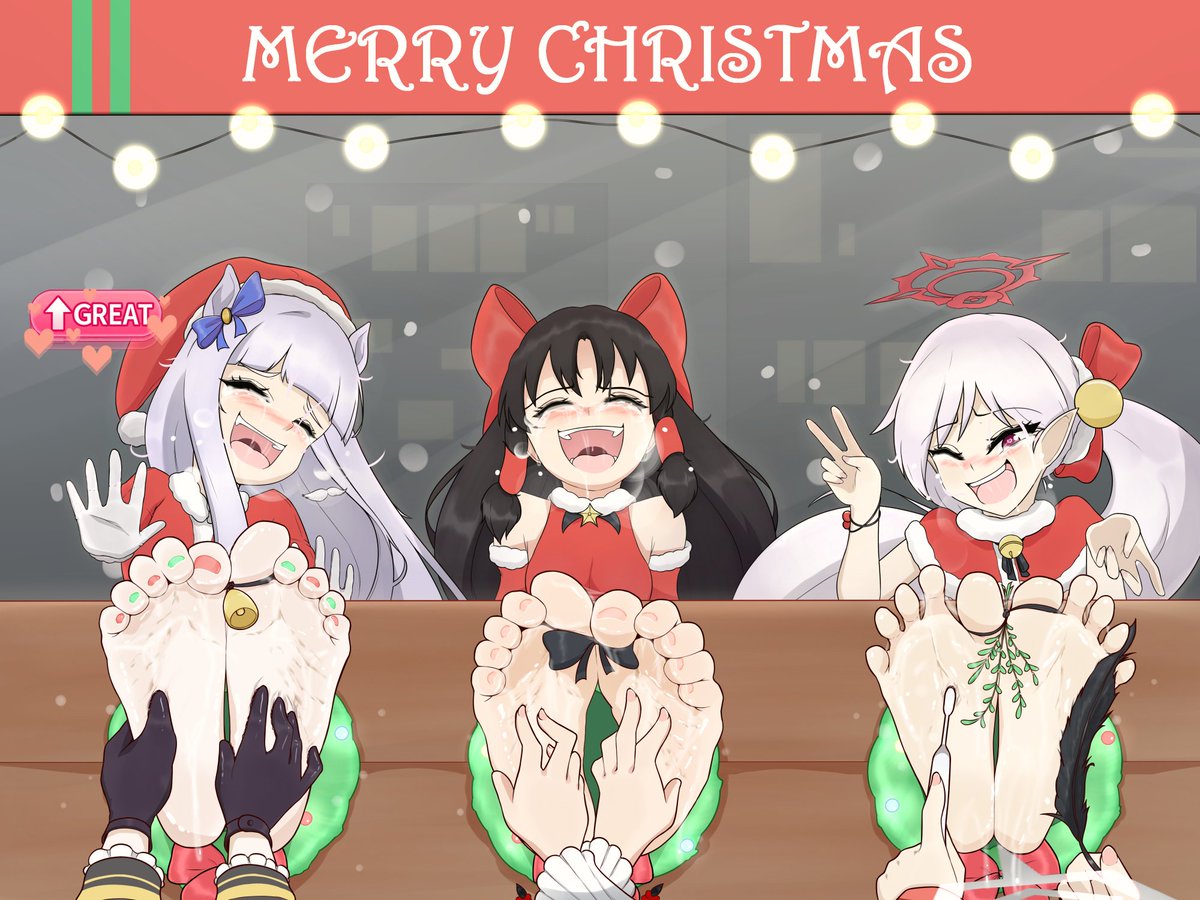 🎄Goldshin, Armpit Miko, Kufufu, and friends

#くすぐり #足裏