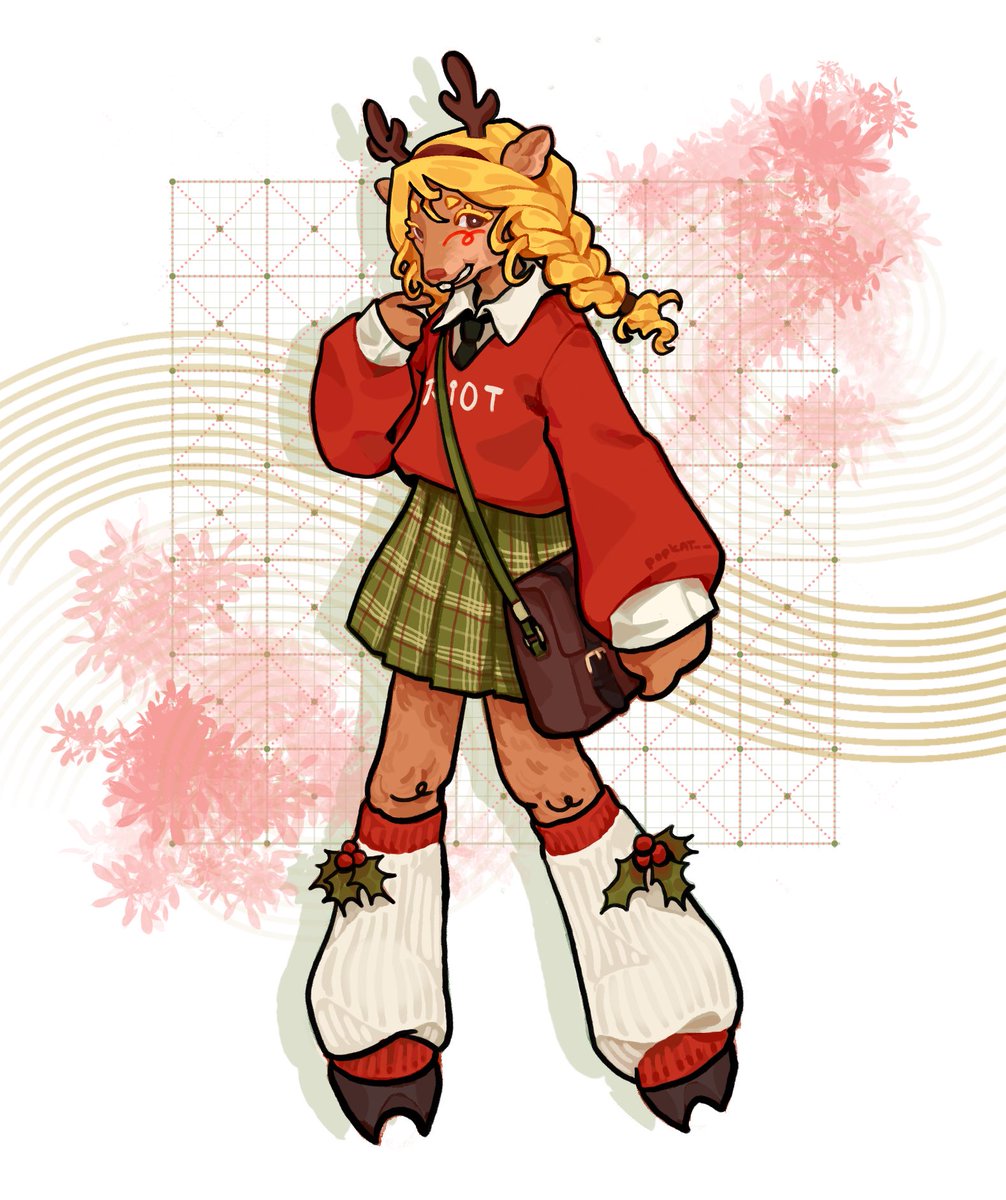 noelle in poppy's winter break outfit :3 
#deltarune