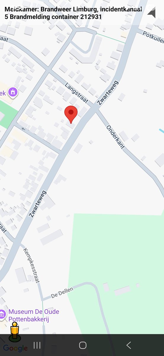 Brandmelding bij container op Zwarteweg